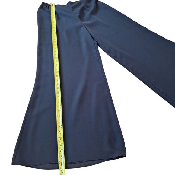 Wide Leg Chiffon Palazzo Pants Special Occasion Lined Flowy Party TanJay size 14 - Picture 6 of 10